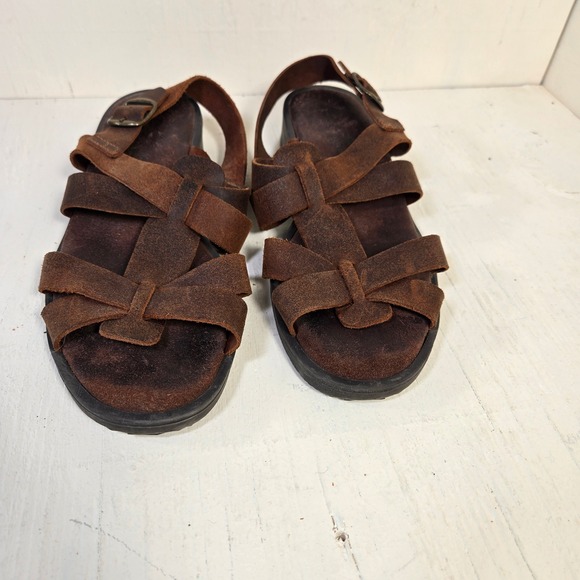 Ponte Vecchio Shoes - Ponte Vecchio Brown Suede Leather Strappy Slingback Sandals Made in Italy Womens